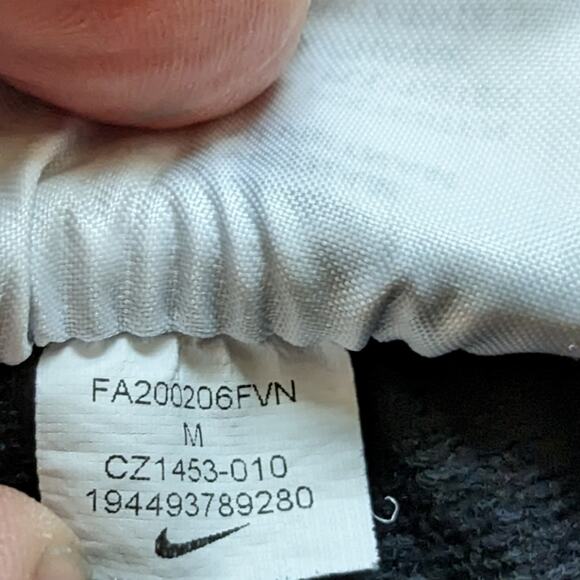 Nike Floral Stripe Trimmed Nylon Track Pants Black Size Medium - Picture 6 of 6